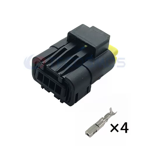 Waterproof IP66 Copper ABS/Nylon Wire Harness Tail Light Plug for Car 4-Pin Female 211PC042S4021 - image 4